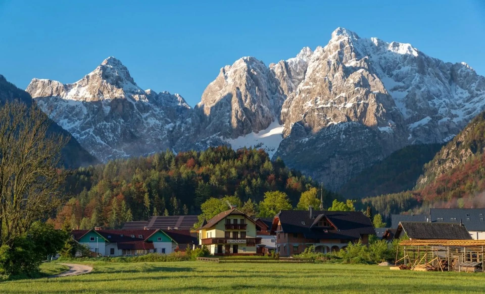 kranjska gora at sunrise